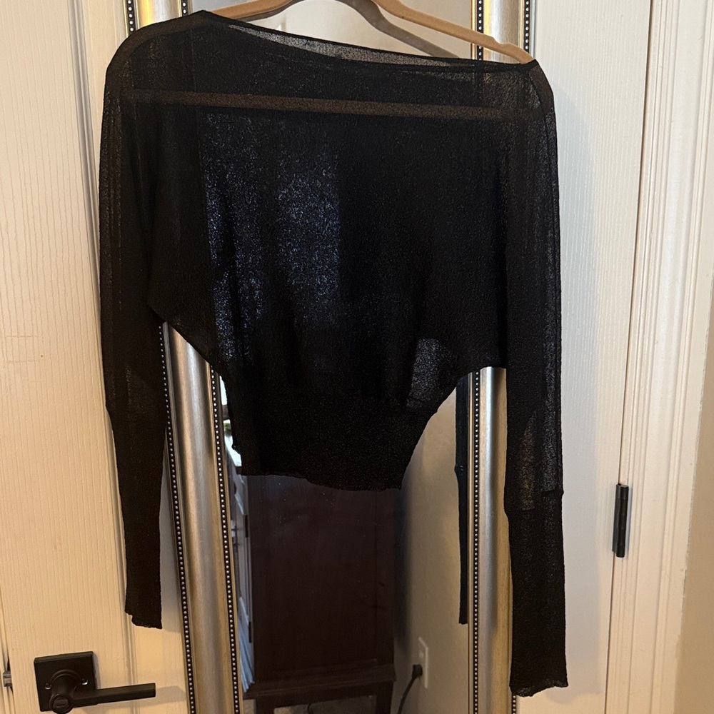 Sheer Black Long Sleeve Top